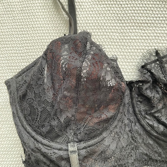 Victoria's Secret Black Lace Dream Angels Push Up Without Padding Bra 36D - Picture 2 of 5